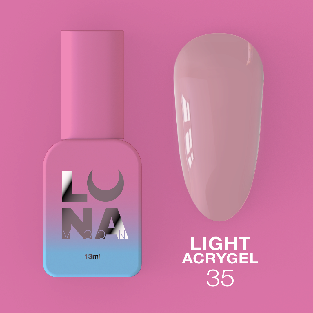 Жидкий гель LunaMoon Light Acrygel № 35 розовый пастельный, 13 мл
