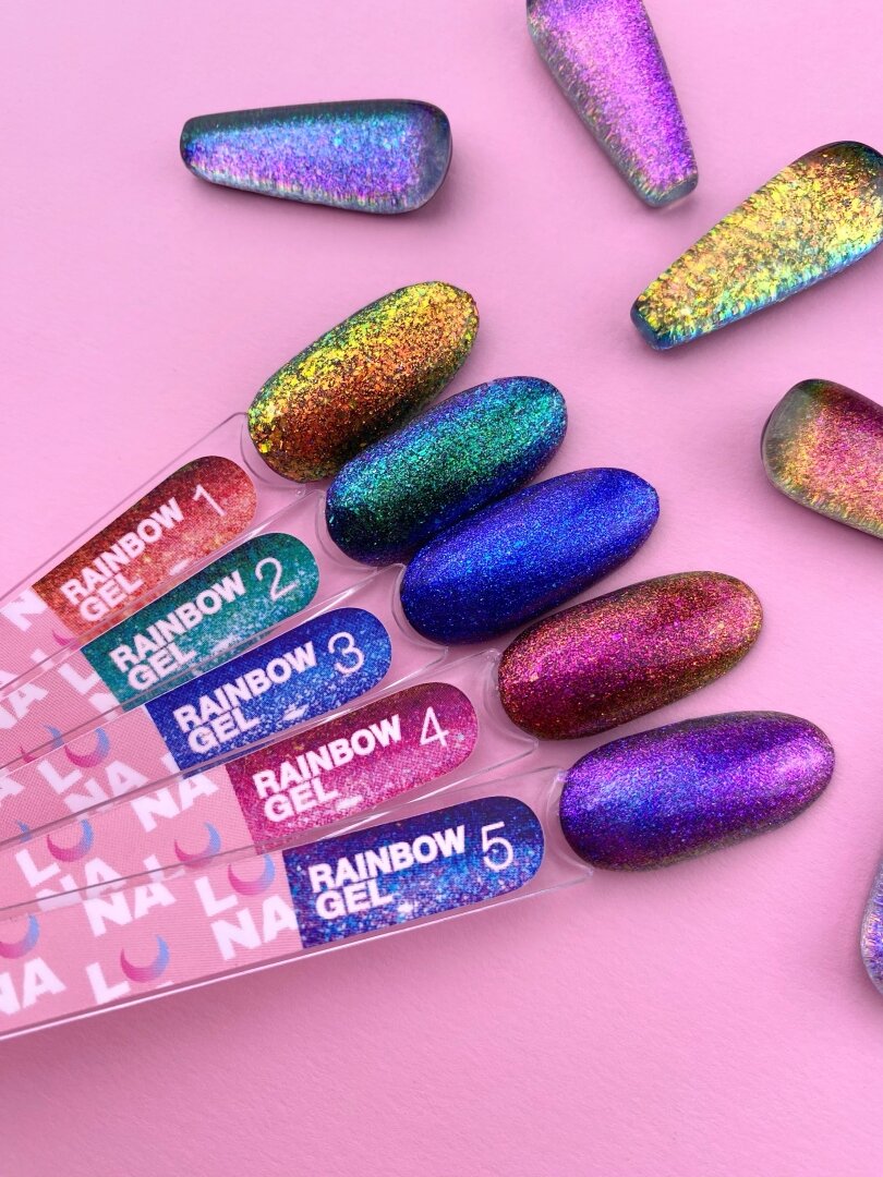 Гель-лак для нігтів LunaMoon хамелеон Rainbow Gel № 5, 5 мл