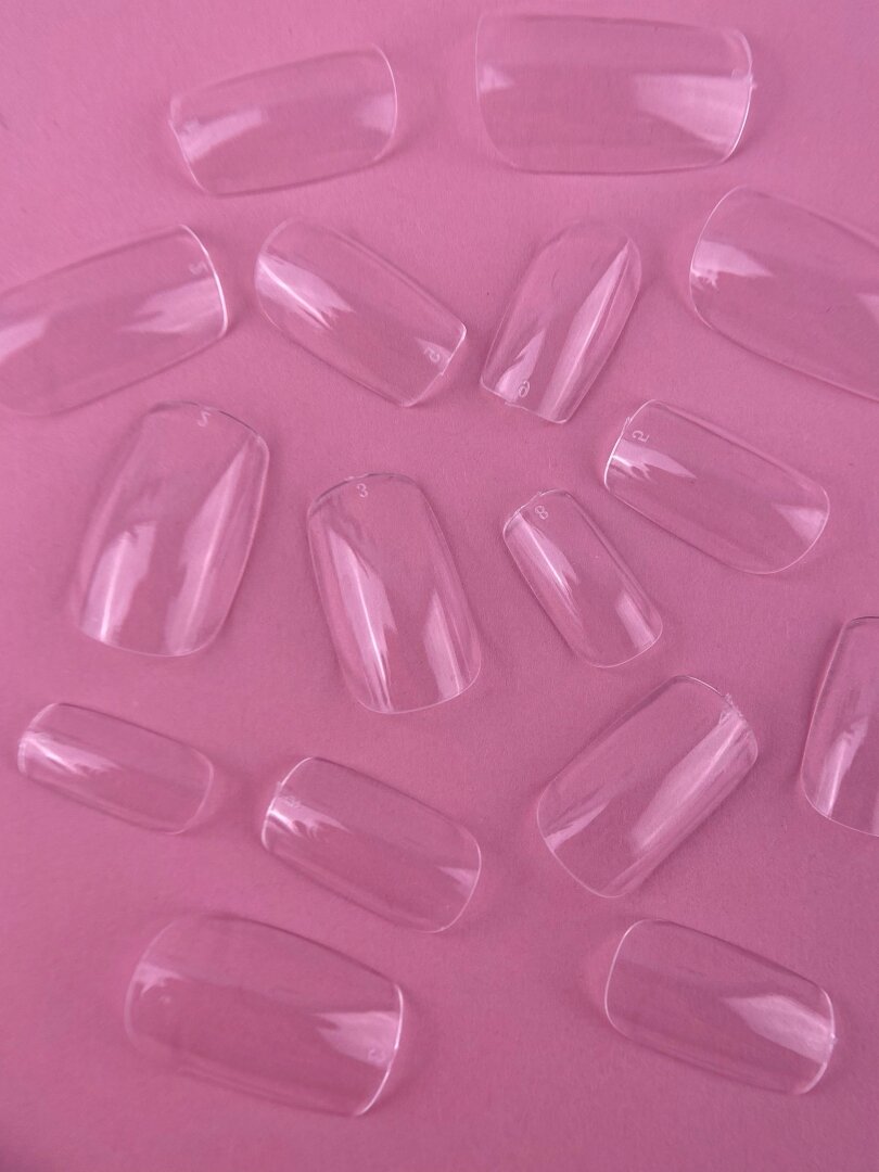 Gel square tips for extensions LunaMoon Square Short 1.5 cm