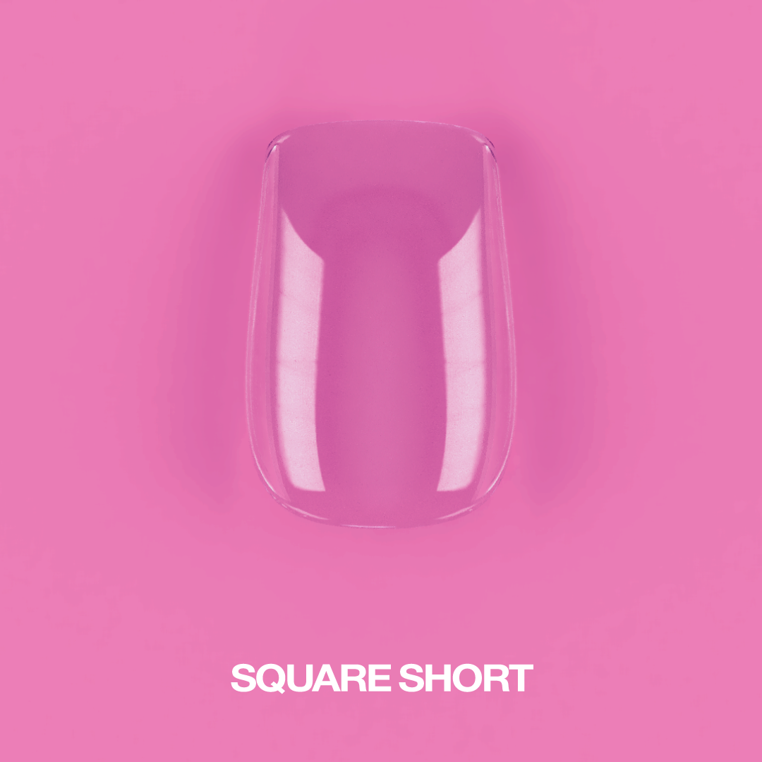 Gel square tips for extensions LunaMoon Square Short 1.5 cm