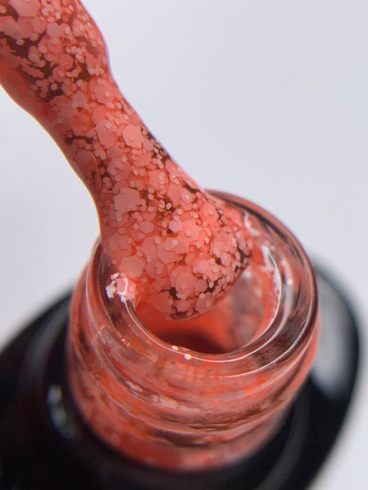 Гель-лак Saga Professional Marmalade № 2 персиковый с белыми конфетками, 9 мл
