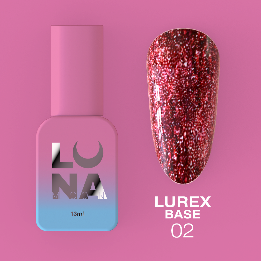 Камуфляжная светоотражающая база LunaMoon Lurex Base No. 2, 13 мл (база для ногтей)