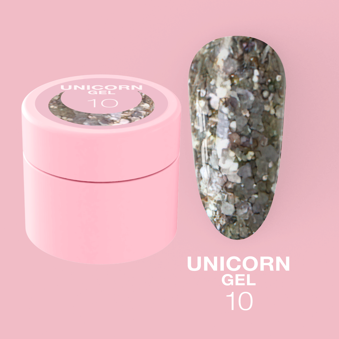 Глиттер-гель LunaMoon Unicorn Glitter Gel № 10, 5 мл