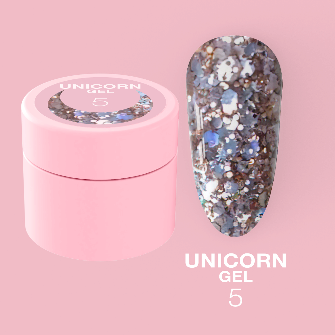 Глиттер-гель LunaMoon Unicorn Glitter Gel No. 5, 5 мл