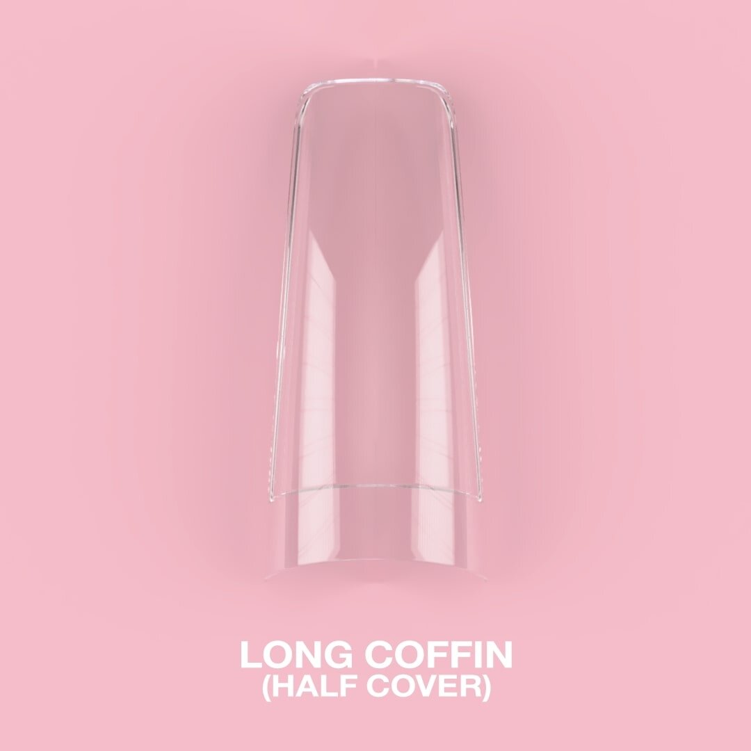 LunaMoon types of gels Coffin Long (Half Cover), 500 pcs