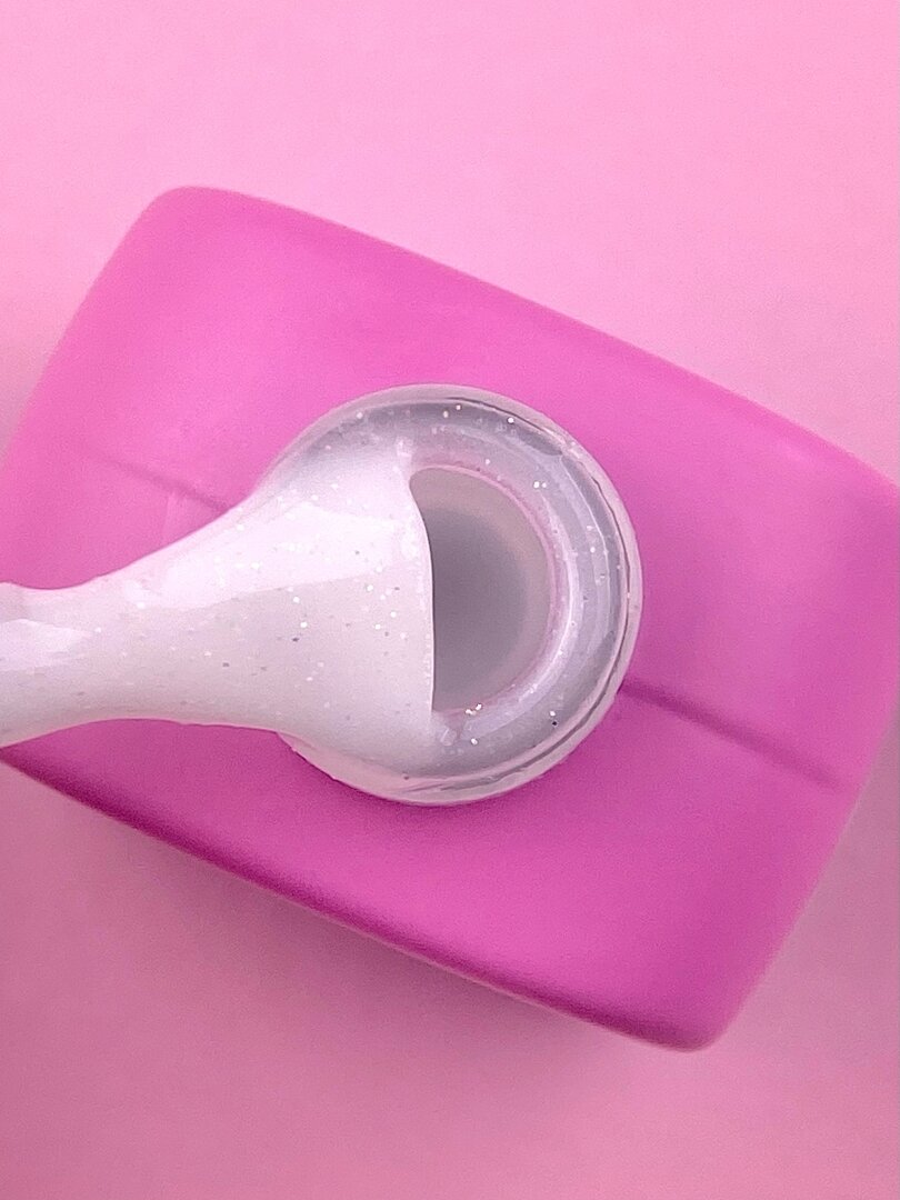 Liquid gel LunaMoon Light Acrygel No. 27 milky with sparkles, 13 ml