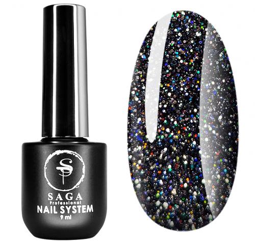 Гель-лак Saga Professional Fiery № 12 черный светоотражающий, 9 мл