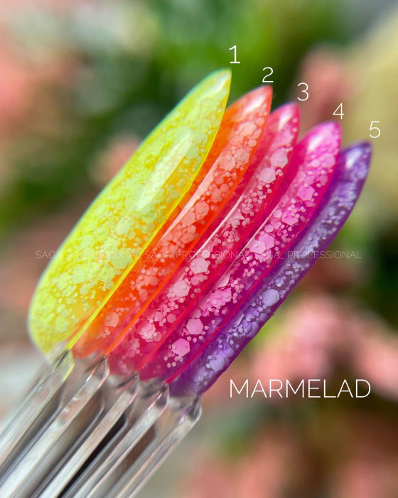 Гель-лак Saga Professional Marmalade № 1 светло-зеленый с белыми конфетками, 9 мл
