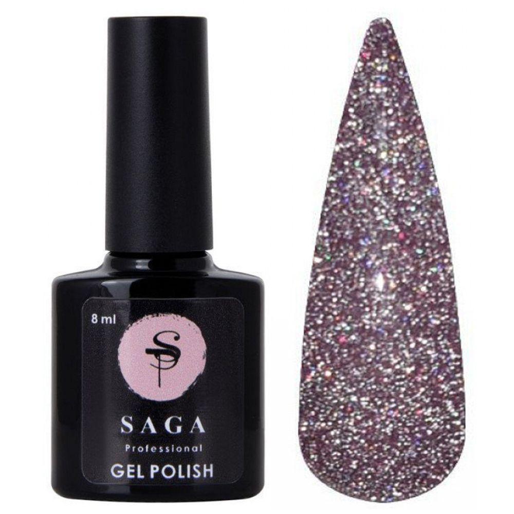 Гель-лак Saga Professional Fiery № 14, светло-розовый, светоотражающий, 8 мл