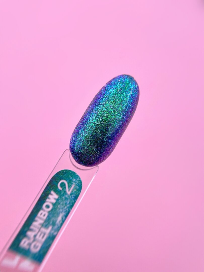 Гель LunaMoon з блискітками Райдужний гель № 2, 5 мл