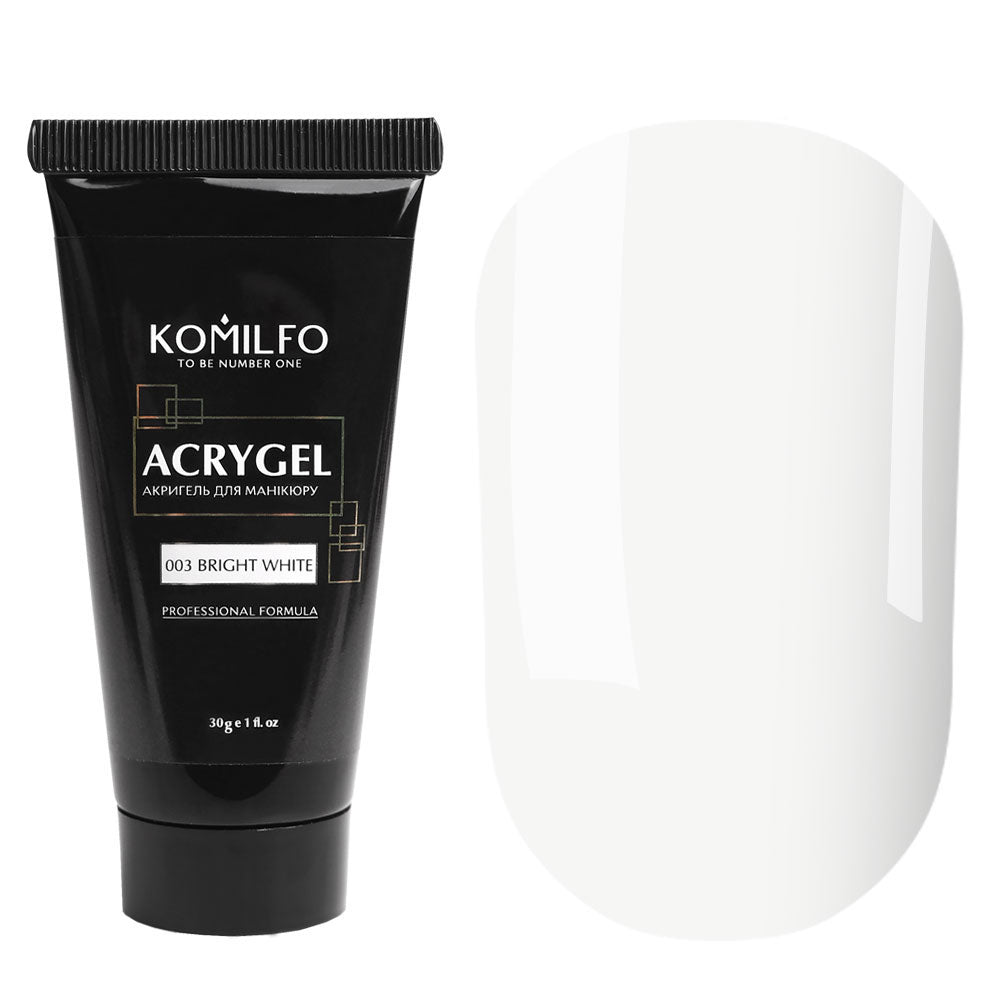KOMILFO ACRYGEL 003 ЯРКО-БЕЛЫЙ