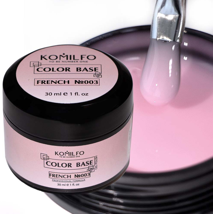 Komilfo Color Base French 003, 30 мл (гелевая баночка)
