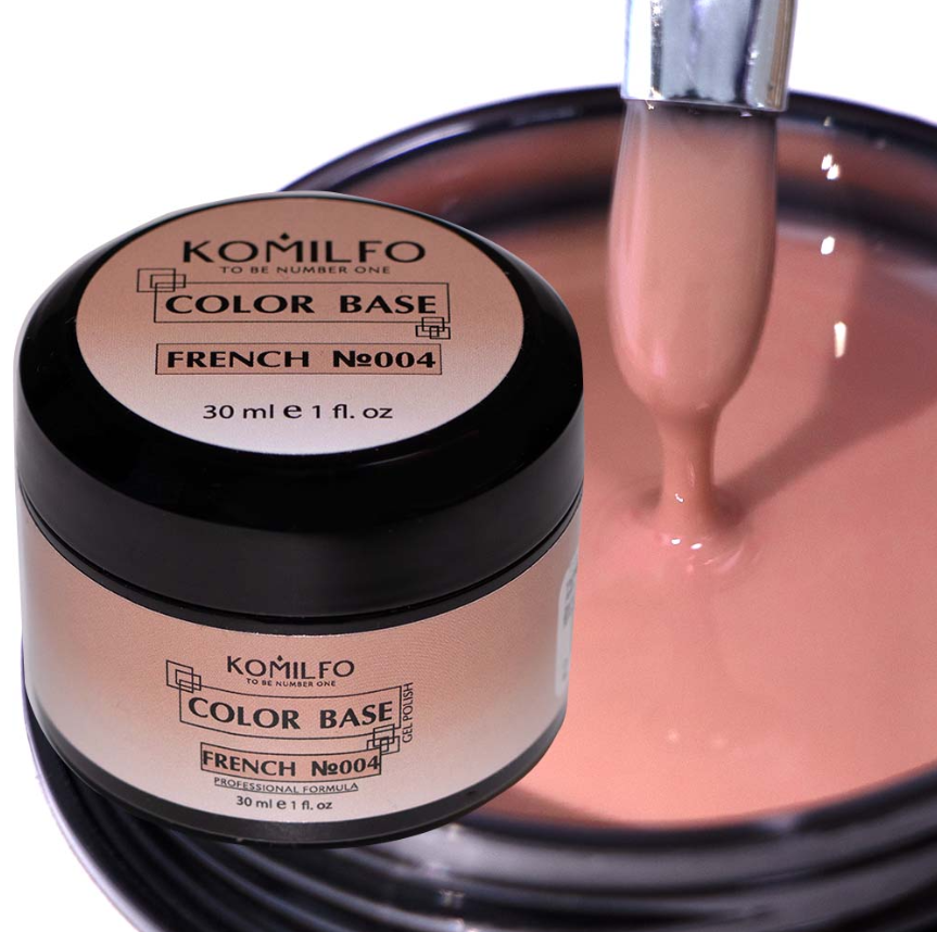 Komilfo Color Base French 004, 30 мл (гелевая баночка)