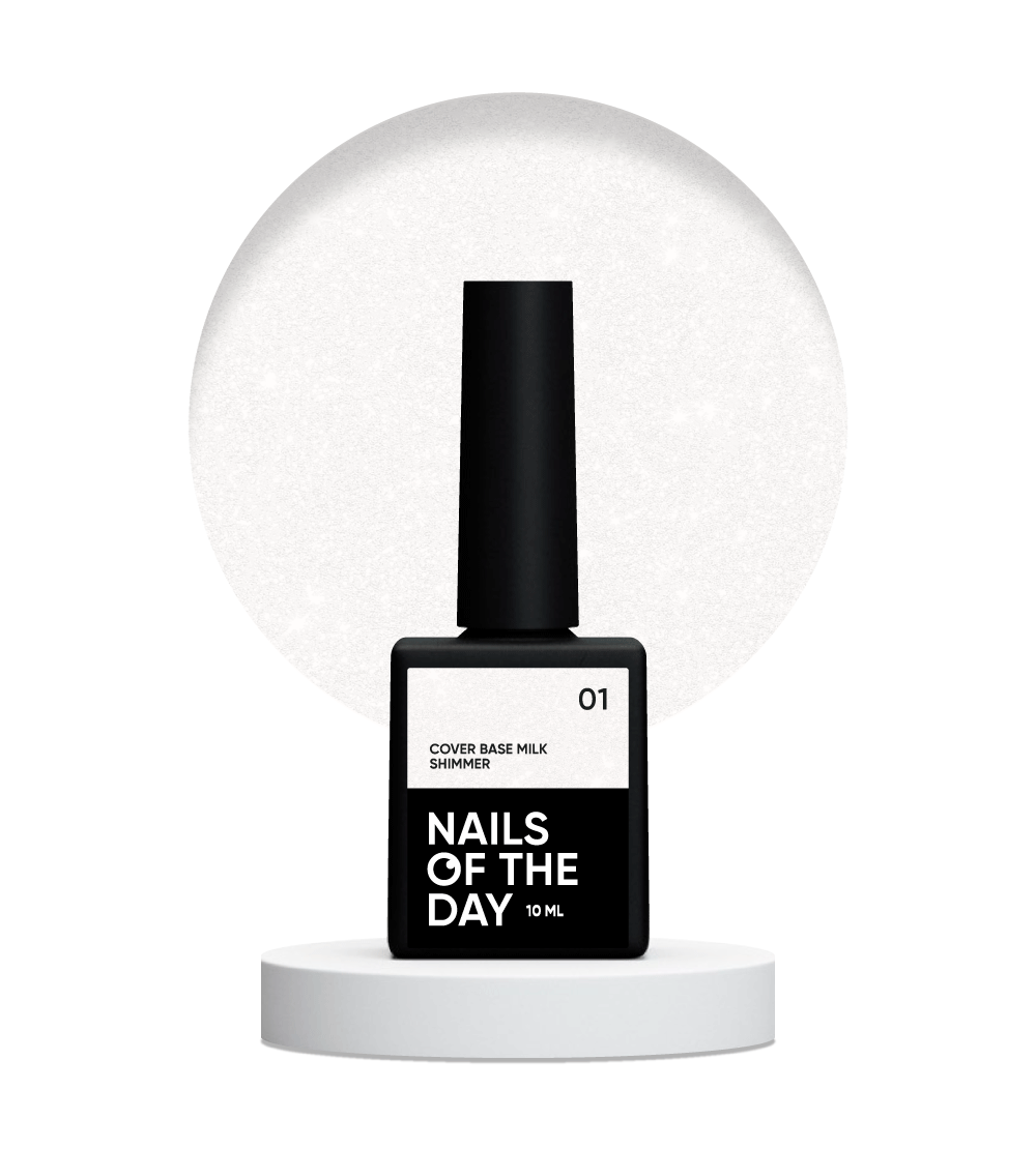NAILSOFTHEDAY Cover base milk shimmer 01  10ml
