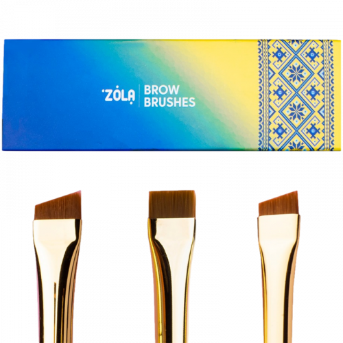 ZOLA BROW BRUSHES УКРАИНСКАЯ ВЕРСИЯ ПРОФЕССИОНАЛЬНЫЙ НАБОР КИСТЕЙ ДЛЯ ОКРАШИВАНИЯ БРОВЕЙ