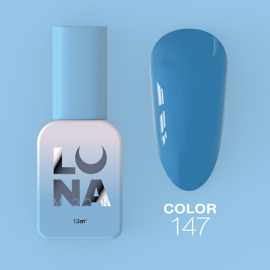 Гель-лак LunaMoon Color No. 147 светло-голубой, 13 мл