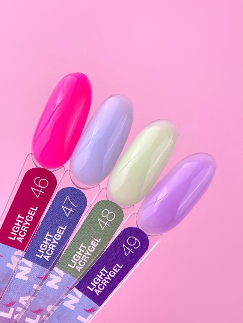 Жидкий гель LunaMoon Light Acrygel № 49 светло-фиолетово-сиреневый, 13 мл
