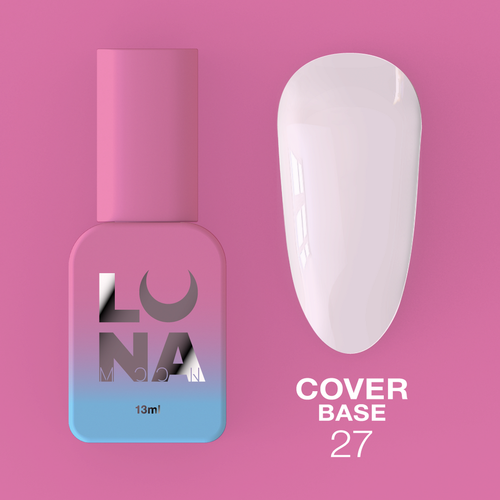 Классическая база LunaMoon Cover Base No. 27, 13 мл (база для ногтей)