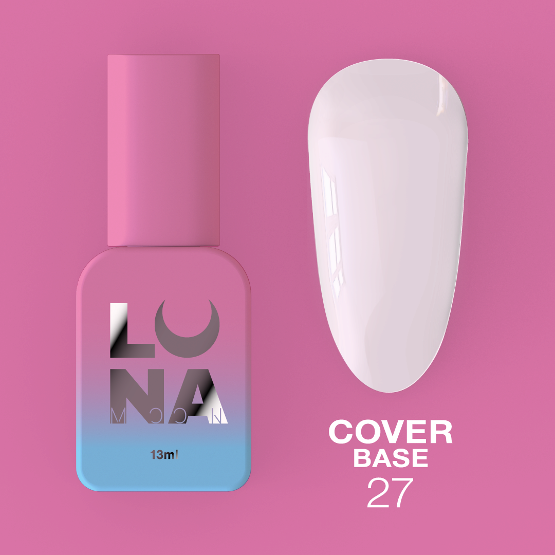 Классическая база LunaMoon Cover Base No. 27, 13 мл (база для ногтей)