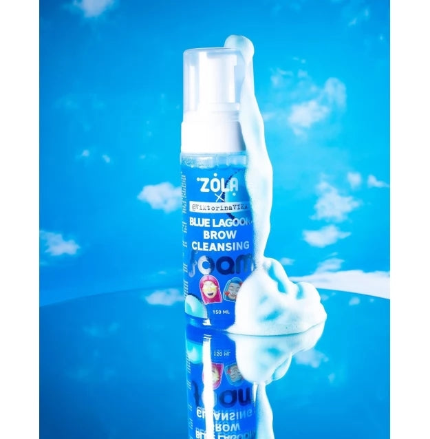 Пенка для бровей ZOLA розовая, очищающая, Blue Lagoon Brow Cleansing 150 мл