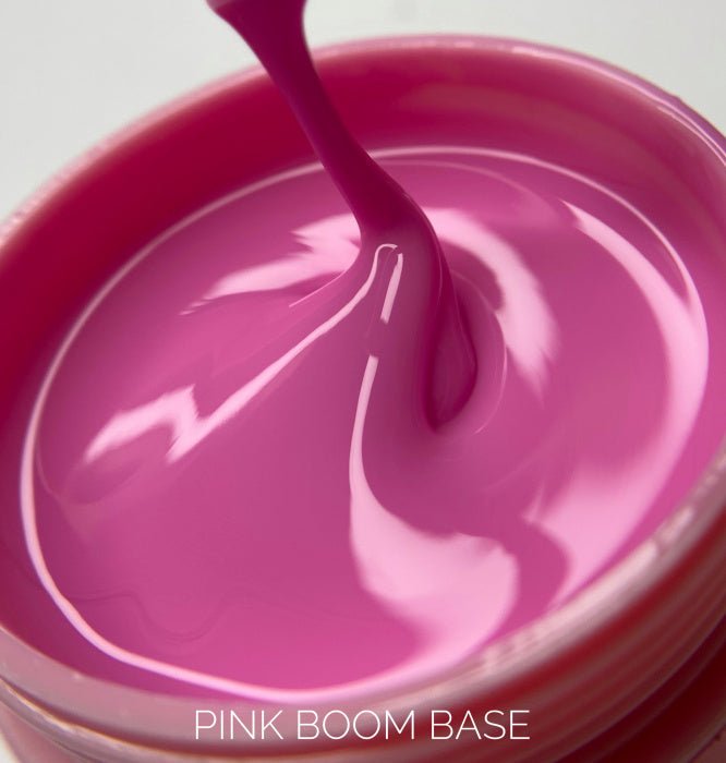 Камуфлирующая база для ногтей LunaMoon Base Pink Boom в розовом оттенке, 30 мл