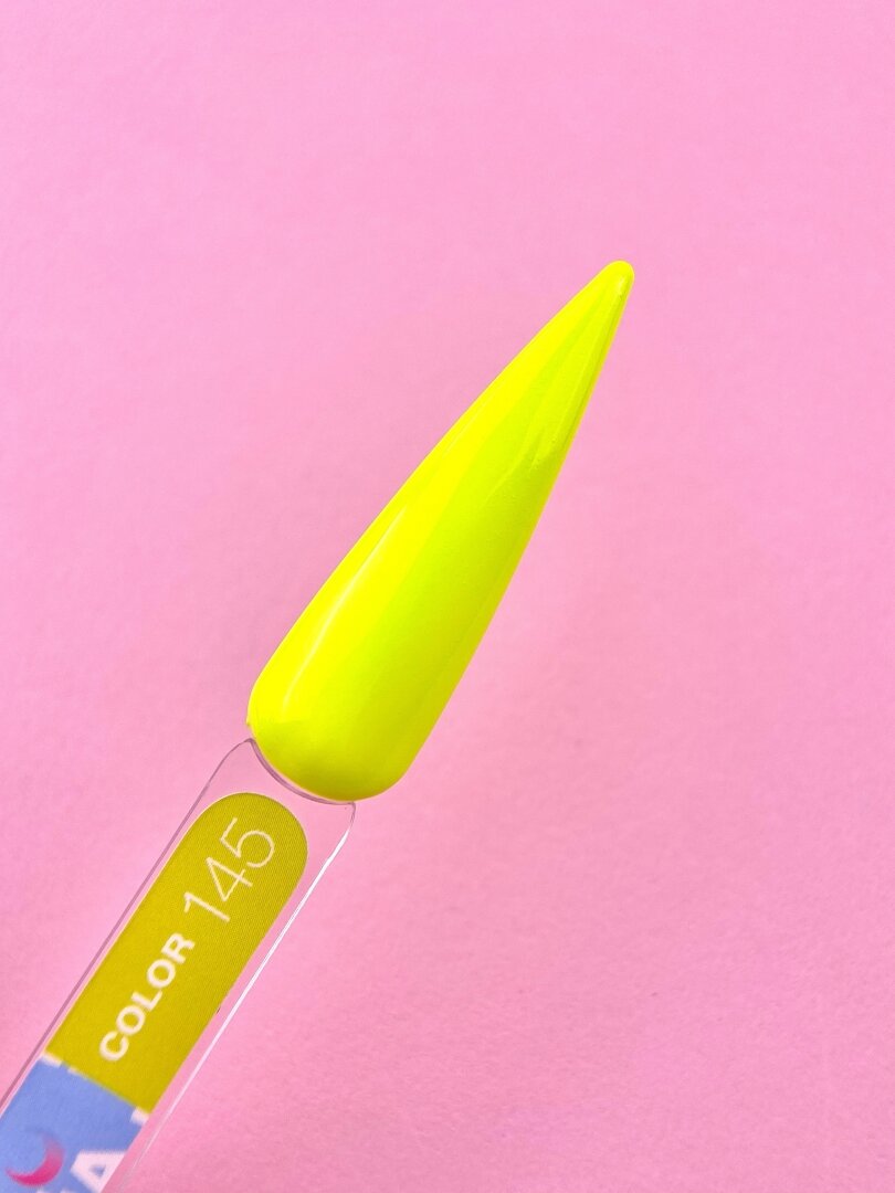 Гель-лак LunaMoon Color No. 145 неоновый зелено-желтый, 13 мл