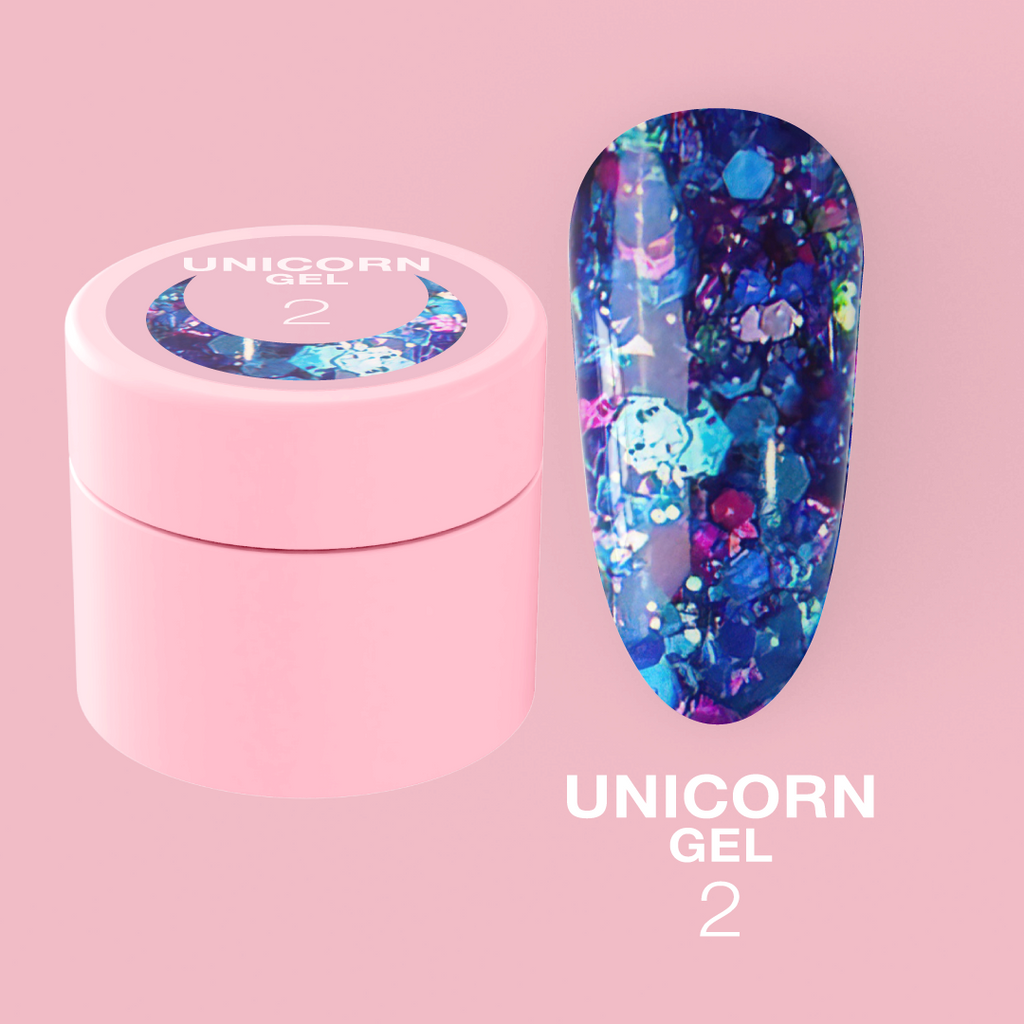Глиттер-гель LunaMoon Unicorn Glitter Gel No. 2, 5 мл