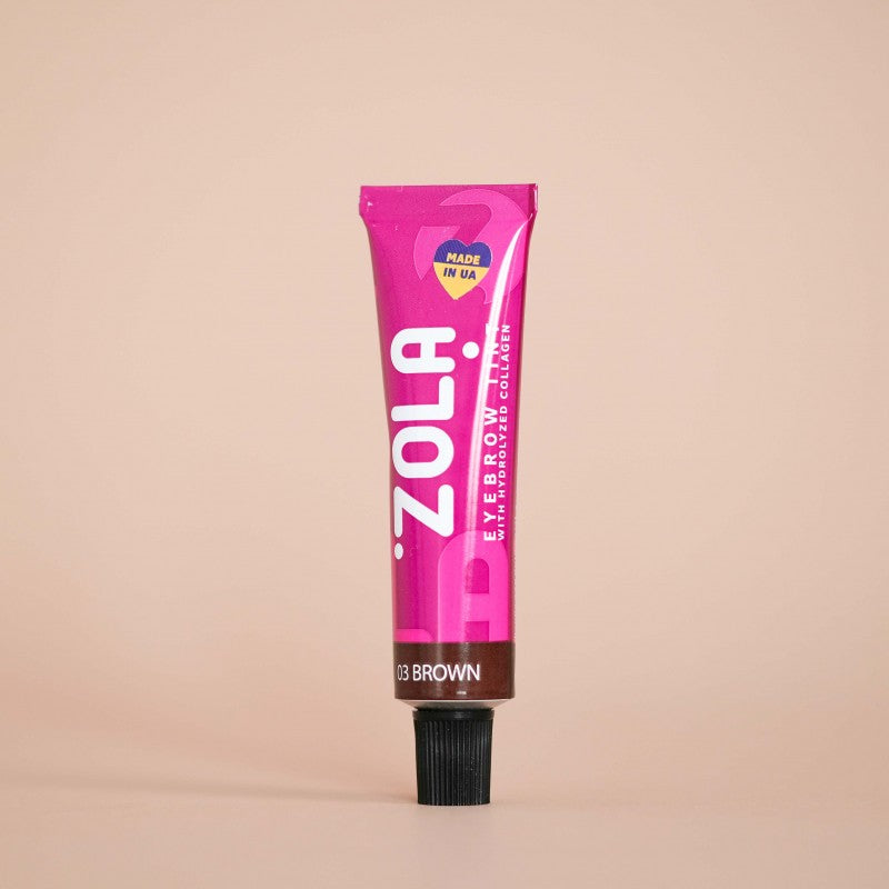 Краска для бровей ZOLA с коллагеном Eyebrow Tint With Collagen 03 Brown 15 мл