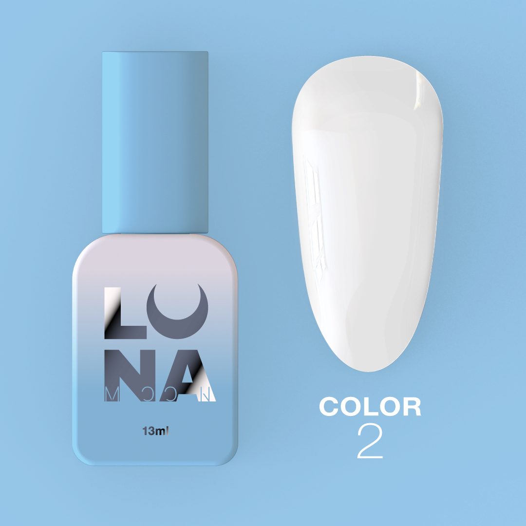 Гель-лак LunaMoon Color No. 02 белый, 13 мл