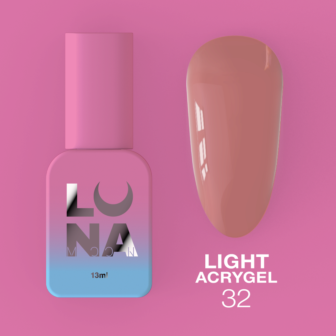Жидкий гель LunaMoon Light Acrygel № 32 тёмный, 13 мл