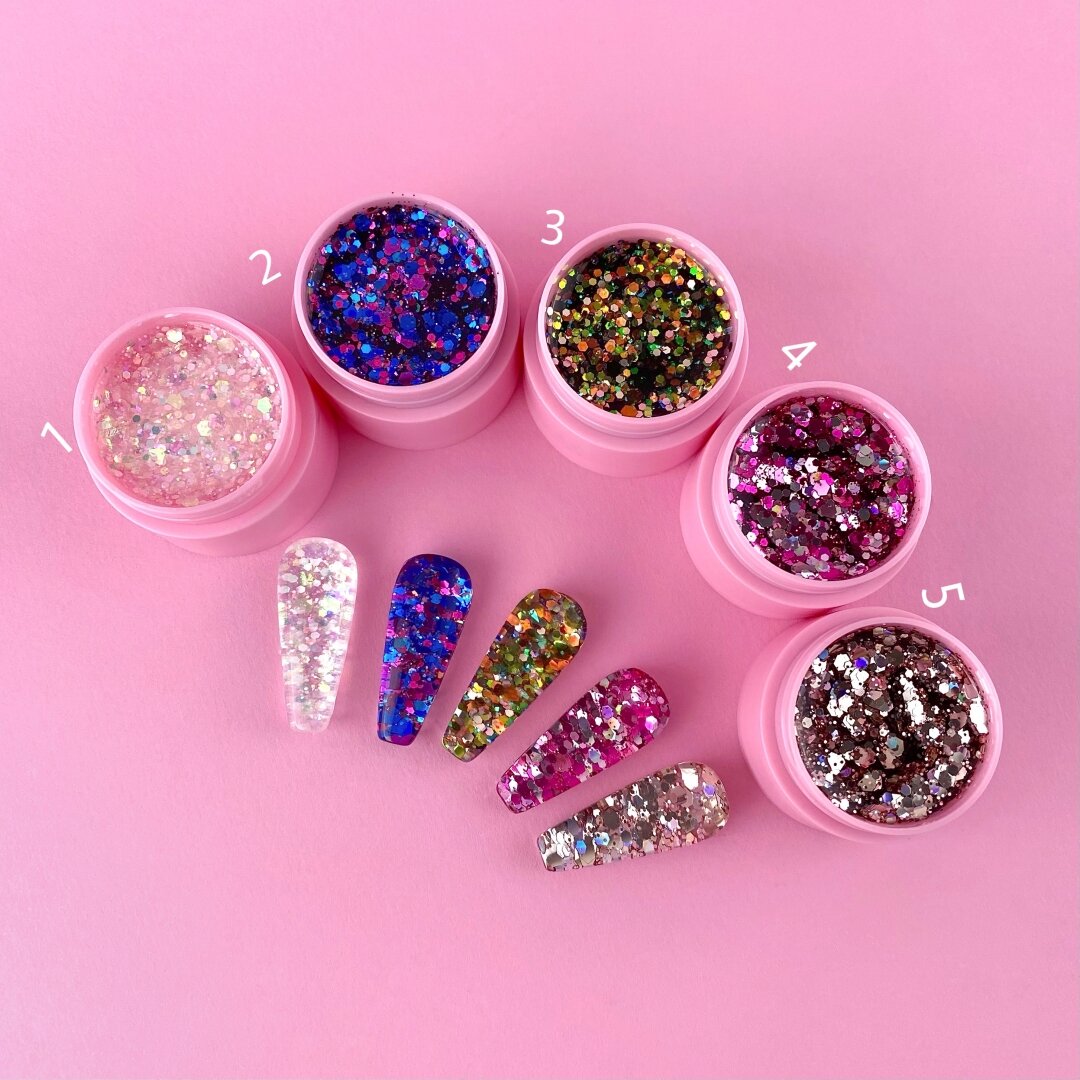 Глиттер-гель LunaMoon Unicorn Glitter Gel No. 1, 5 мл