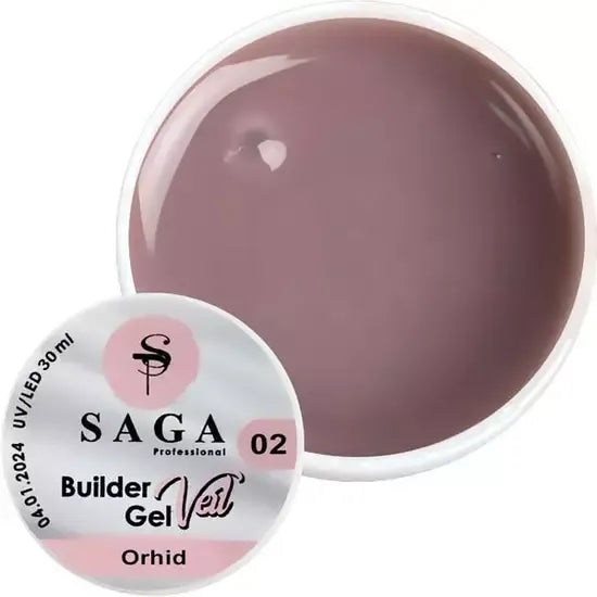Строительный гель Saga Professional Builder Gel Veil 2 Orchid Beige, 30 мл