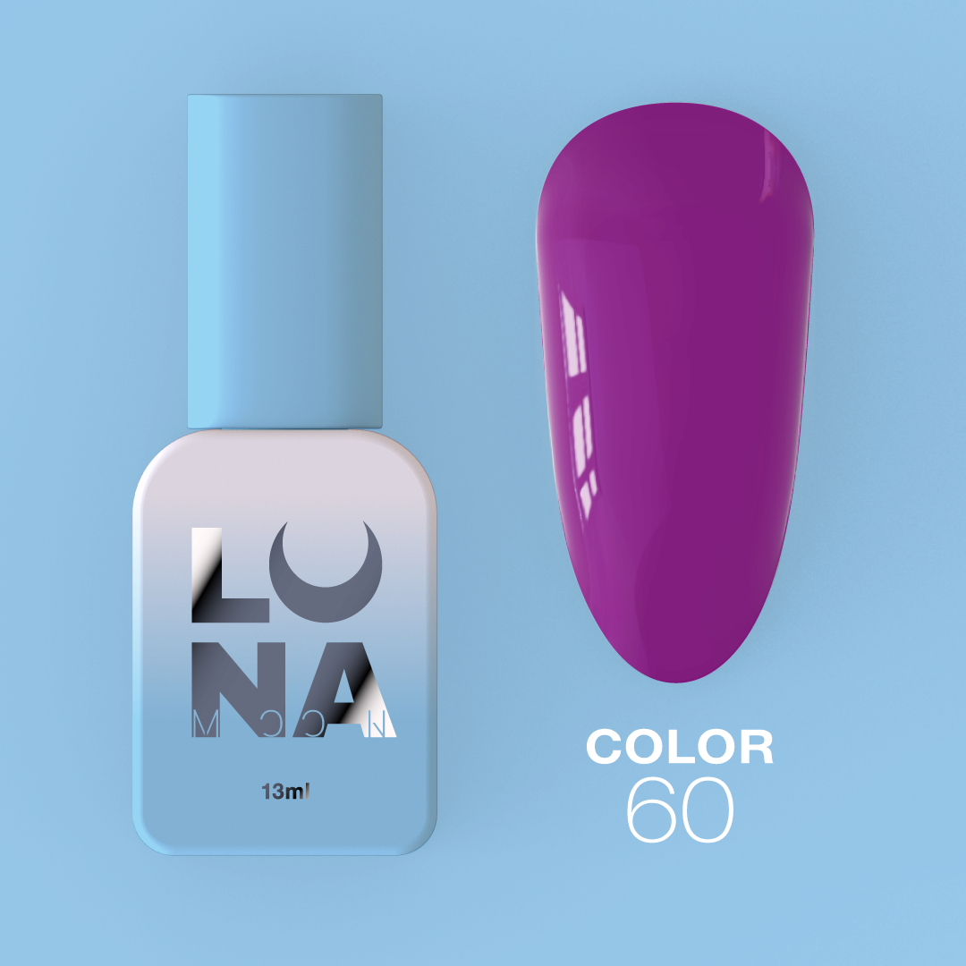 Гель-лак LunaMoon Color No. 60 темно-фиолетовый, 13 мл