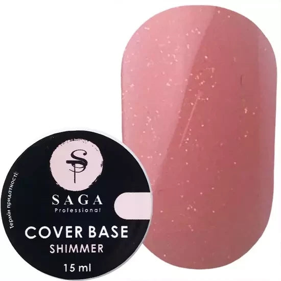 База с шиммером Saga Professional Shimmer #1 бежевый, 15 мл