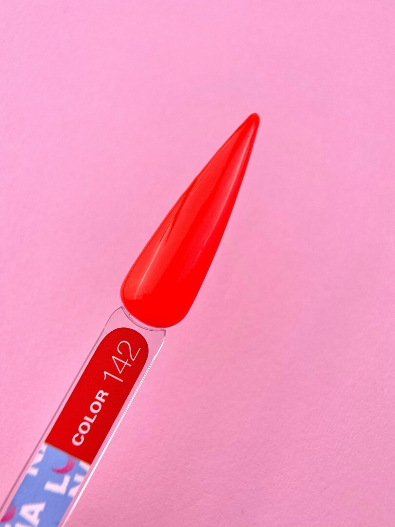 Гель-лак LunaMoon Color No. 142 неоново-яркий красный, 13 мл