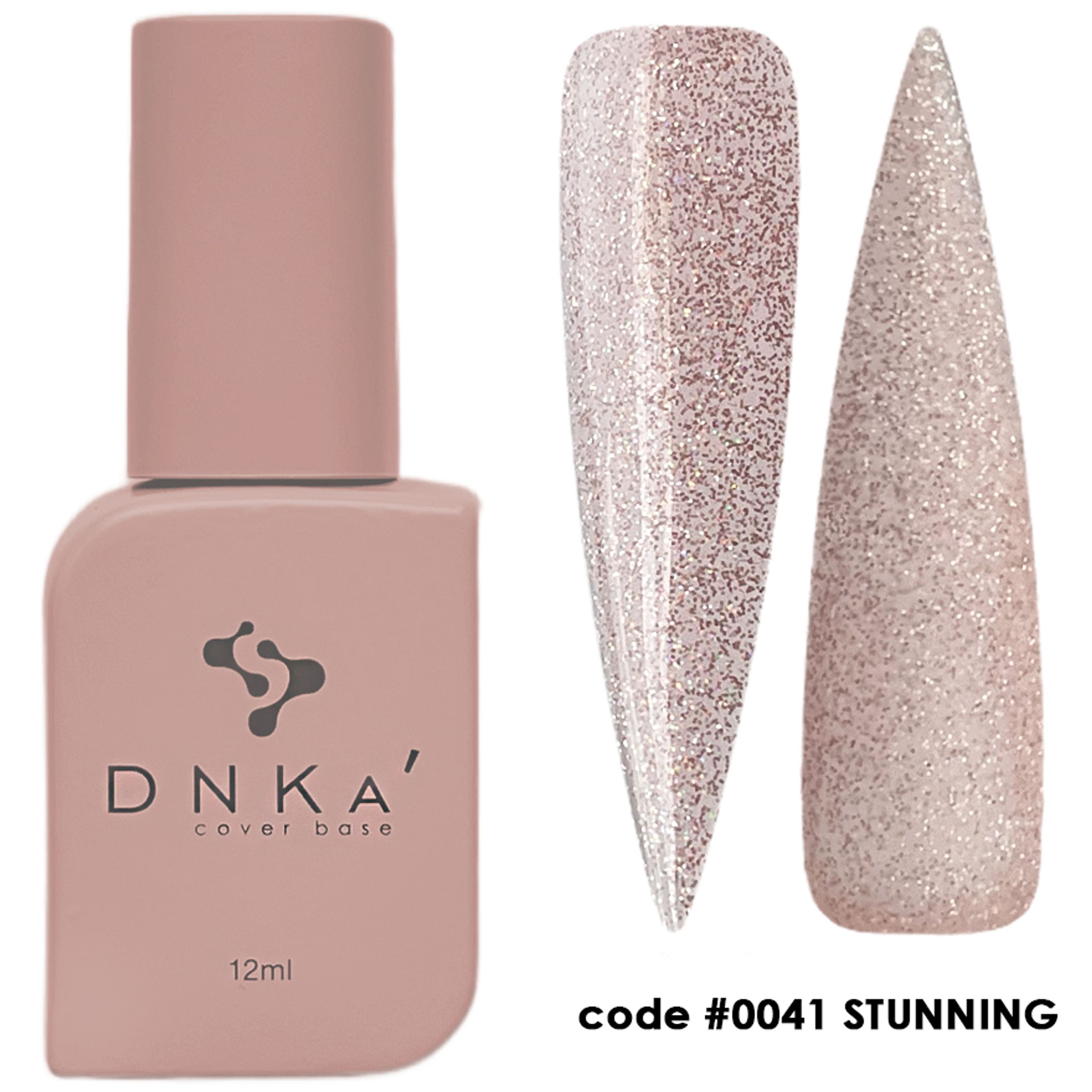 Камуфляжная база DNKa Cover Base #0041 Потрясающий персиковый с розовым мерцанием, 12 мл
