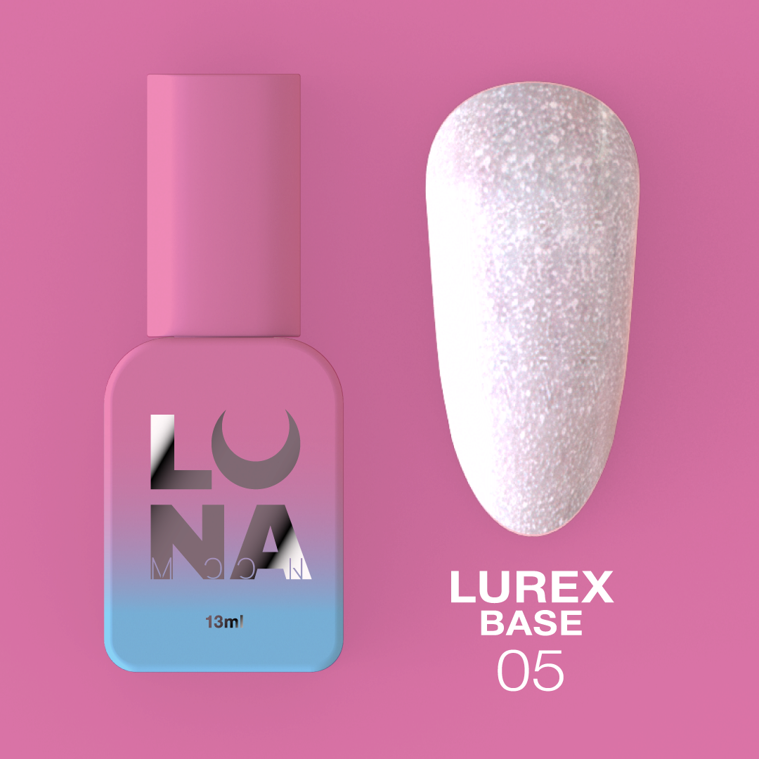 Камуфляжная светоотражающая база LunaMoon Lurex Base No. 5, 13 мл (база для ногтей)