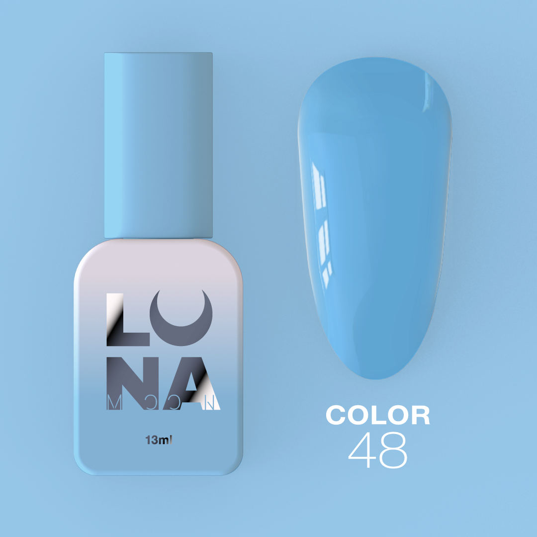 Гель-лак LunaMoon Color No. 48 светло-голубой, 13 мл