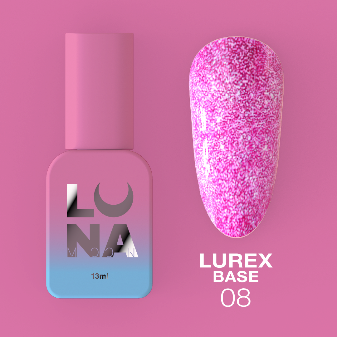 Камуфляжная светоотражающая база LunaMoon Lurex Base No. 8, 13 мл