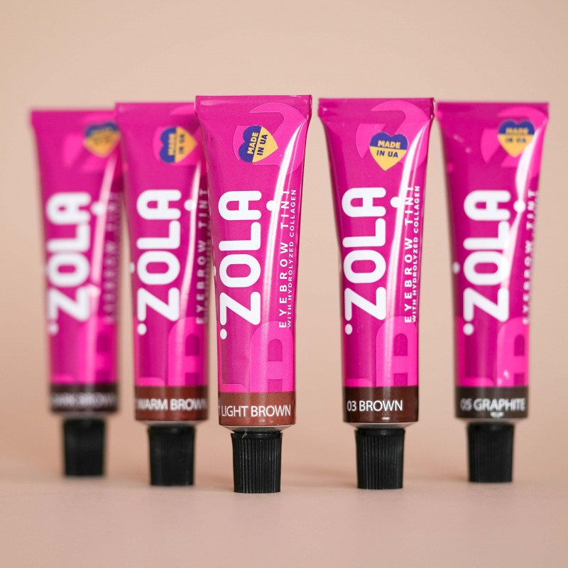 Краска для бровей ZOLA с коллагеном Eyebrow Tint With Collagen 05 Graphite 15ml (краска для бровей)