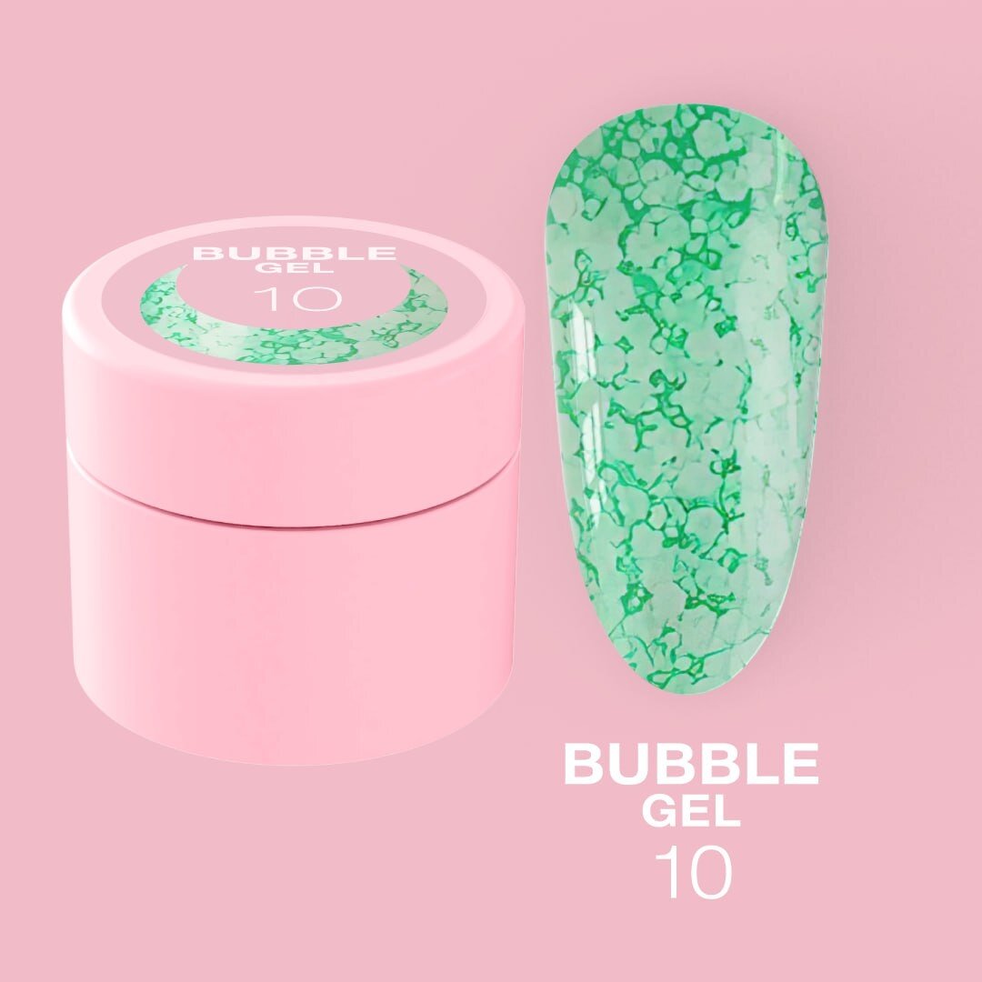 Блискучий гель LunaMoon Bubble Gel № 10 для дизайну, 5 мл