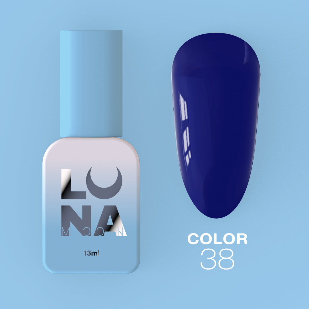 Гель-лак LunaMoon Color No. 38 темно-синий, 13 мл