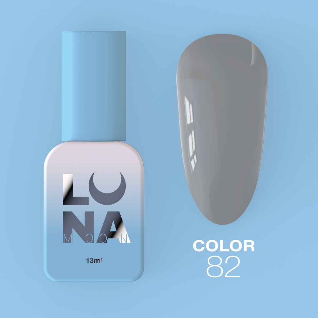 Гель-лак LunaMoon Color No. 82 серый, 13 мл
