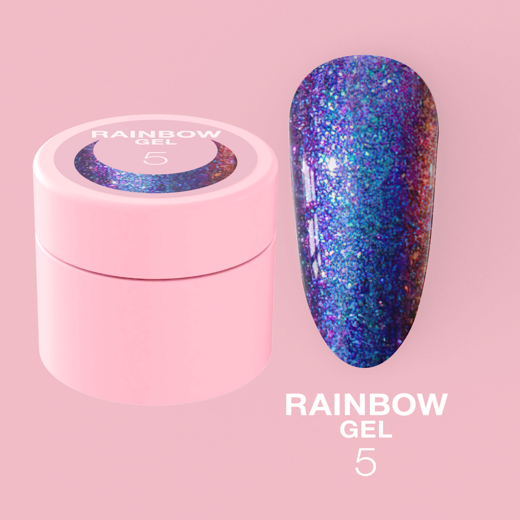 Гель-лак для нігтів LunaMoon хамелеон Rainbow Gel № 5, 5 мл