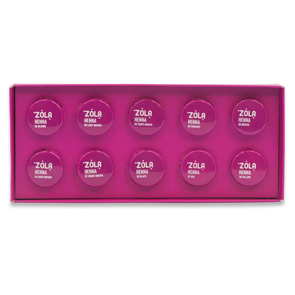 Хна для бровей ZOLA professional box Henna Full Set 10 шт по 2,5 г