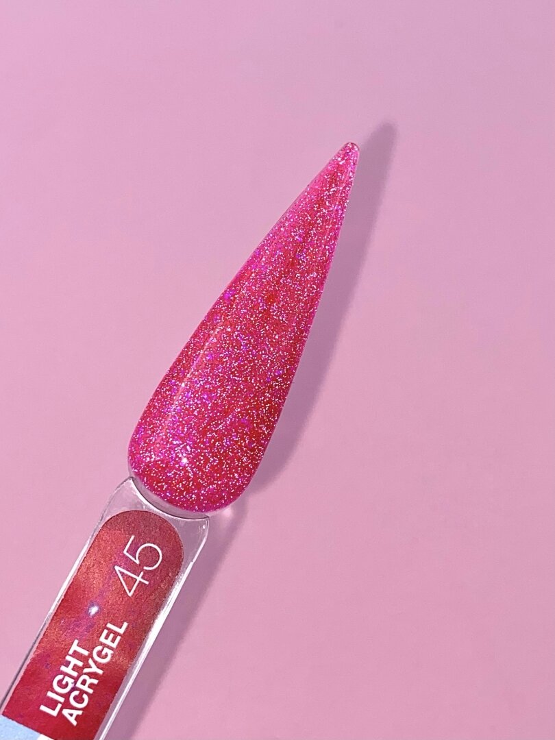 Жидкий гель LunaMoon Light Acrygel № 45 розовый светоотражающий, 13 мл