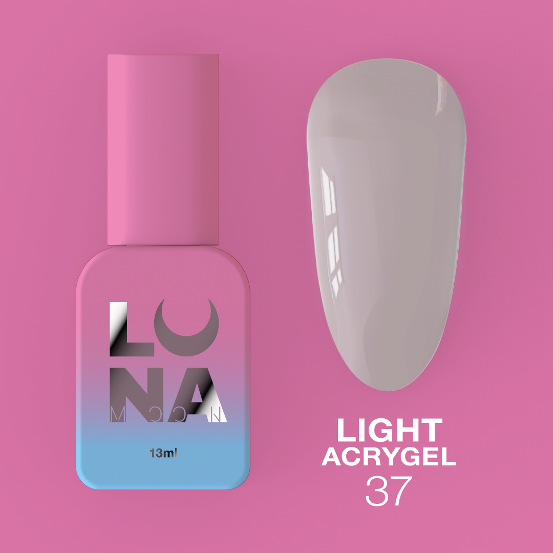 Жидкий гель LunaMoon Light Acrygel № 37 серый, 13 мл