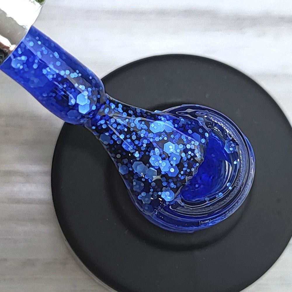 Гель-лак Saga Professional Marmalade № 10 (синий с хлопьями), 9 мл