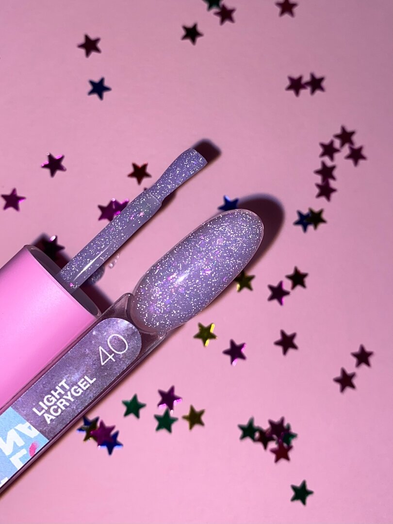 Жидкий гель LunaMoon Light Acrygel № 40 фиолетовый светоотражающий, 13 мл