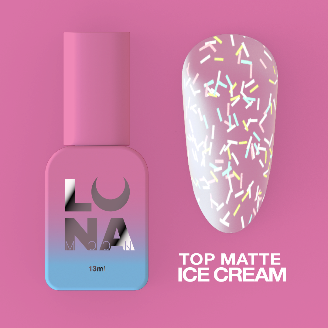 Матовый топ LunaMoon / Top Matt Ice Cream, 13 мл
